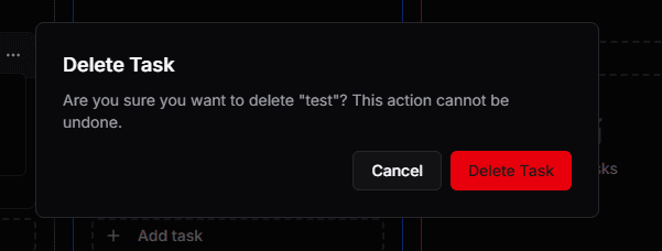 Delete Task Confirmation