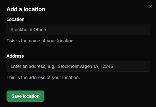 Locations
