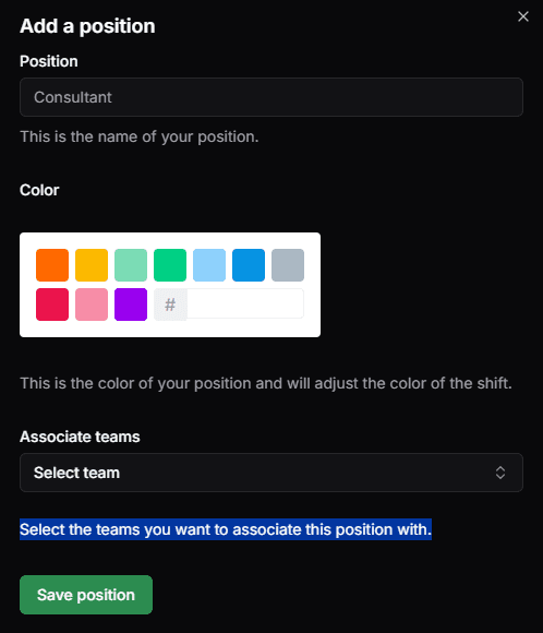 Positions