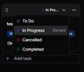 Status Dropdown