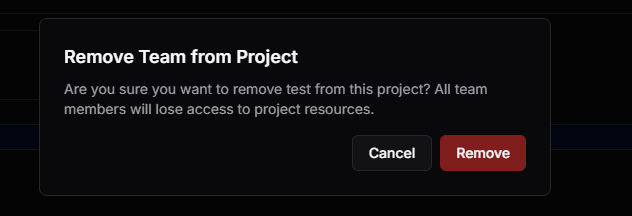 Unassign Team