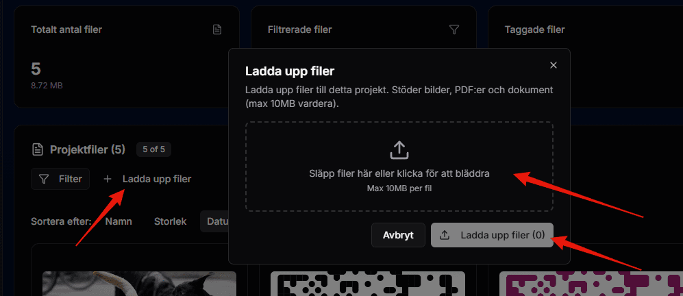 Upload Files Button